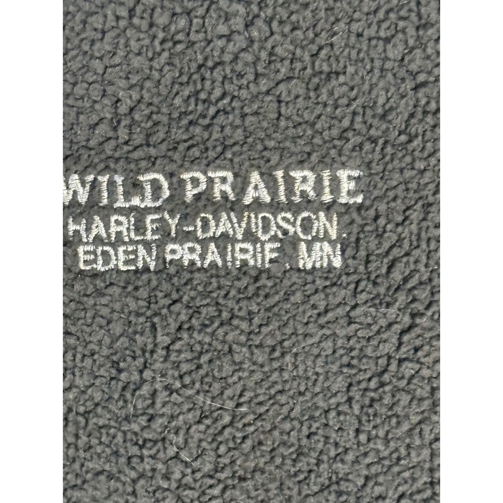 Harley Davidson W's Sherpa Fleece Vest Black Wild Prairie Eden Prairie MN Size S - Picture 5 of 6